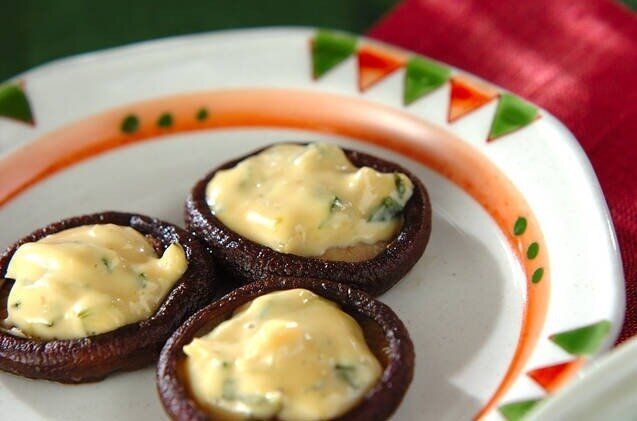 シイタケのワサビマヨ焼き