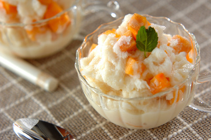 柿と甘酒の和風ソルベ