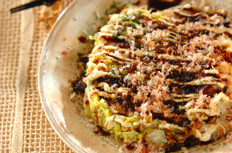 15分でできる白菜のお好み焼き