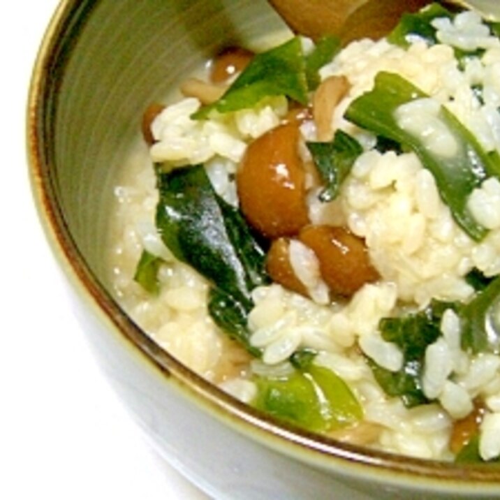 とろりなめこで朝ごはん!