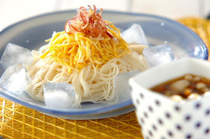 たっぷりキノコののり素麺