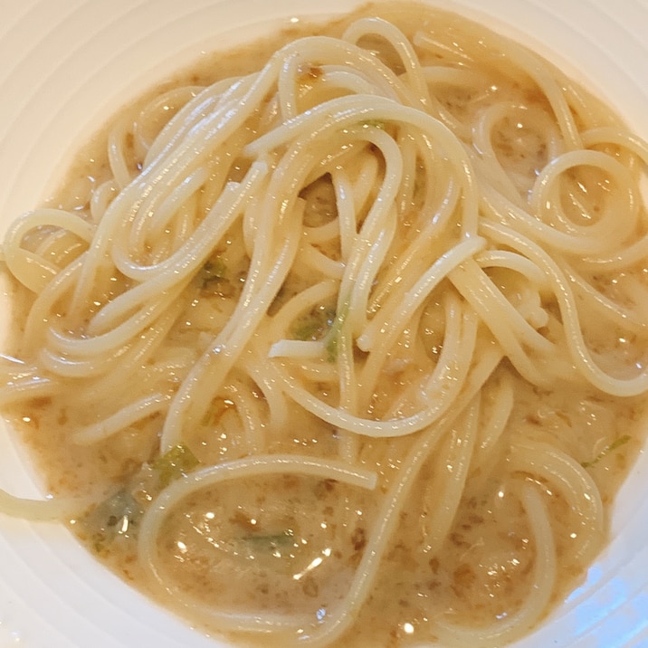 なめこのポタージュ風冷製パスタ