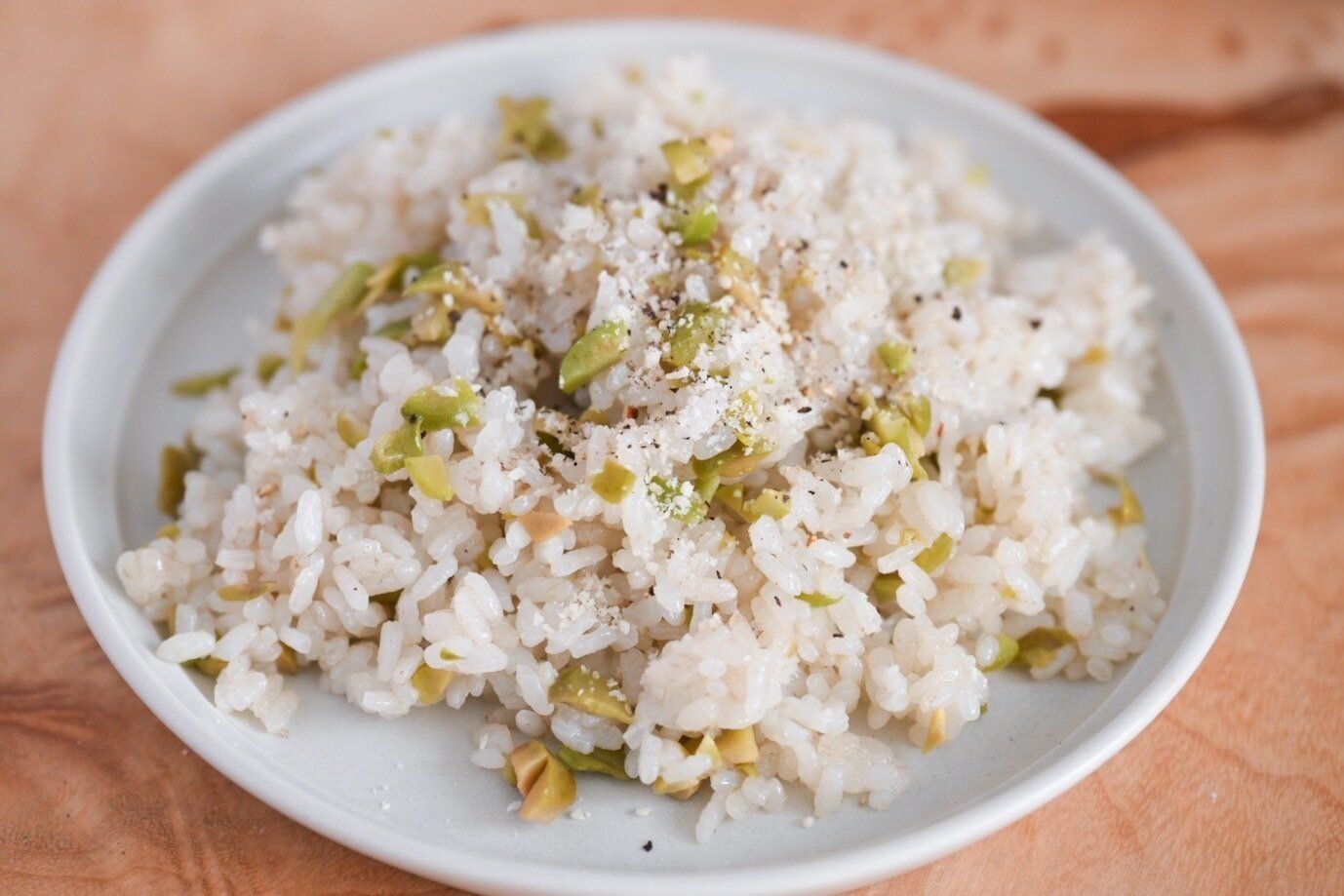 オリーブとアンチョビのピラフ