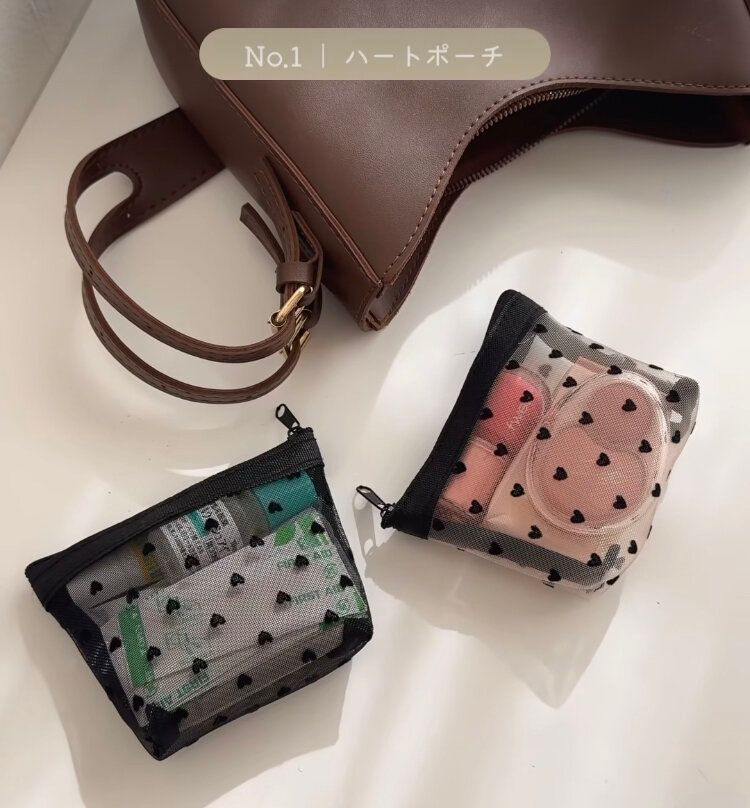 ハートのポーチ