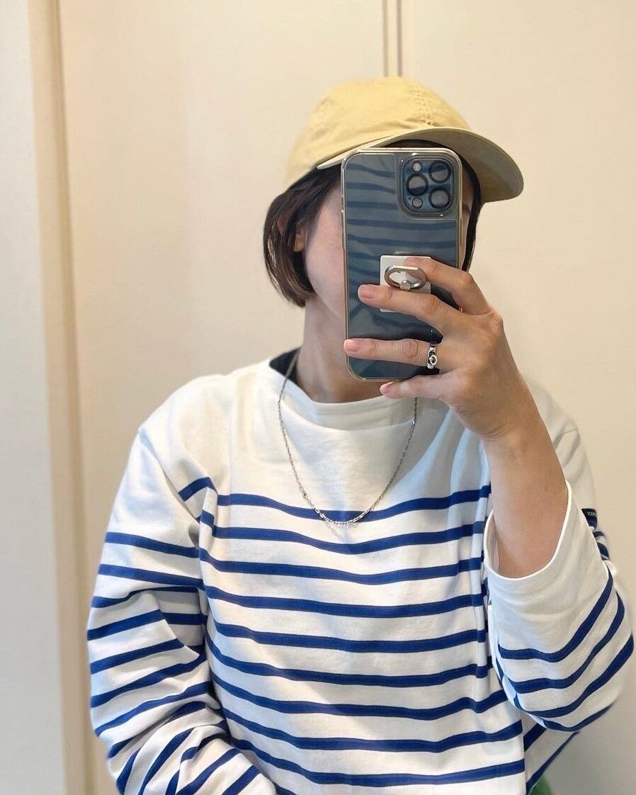 ボーダーとキャップコーデ