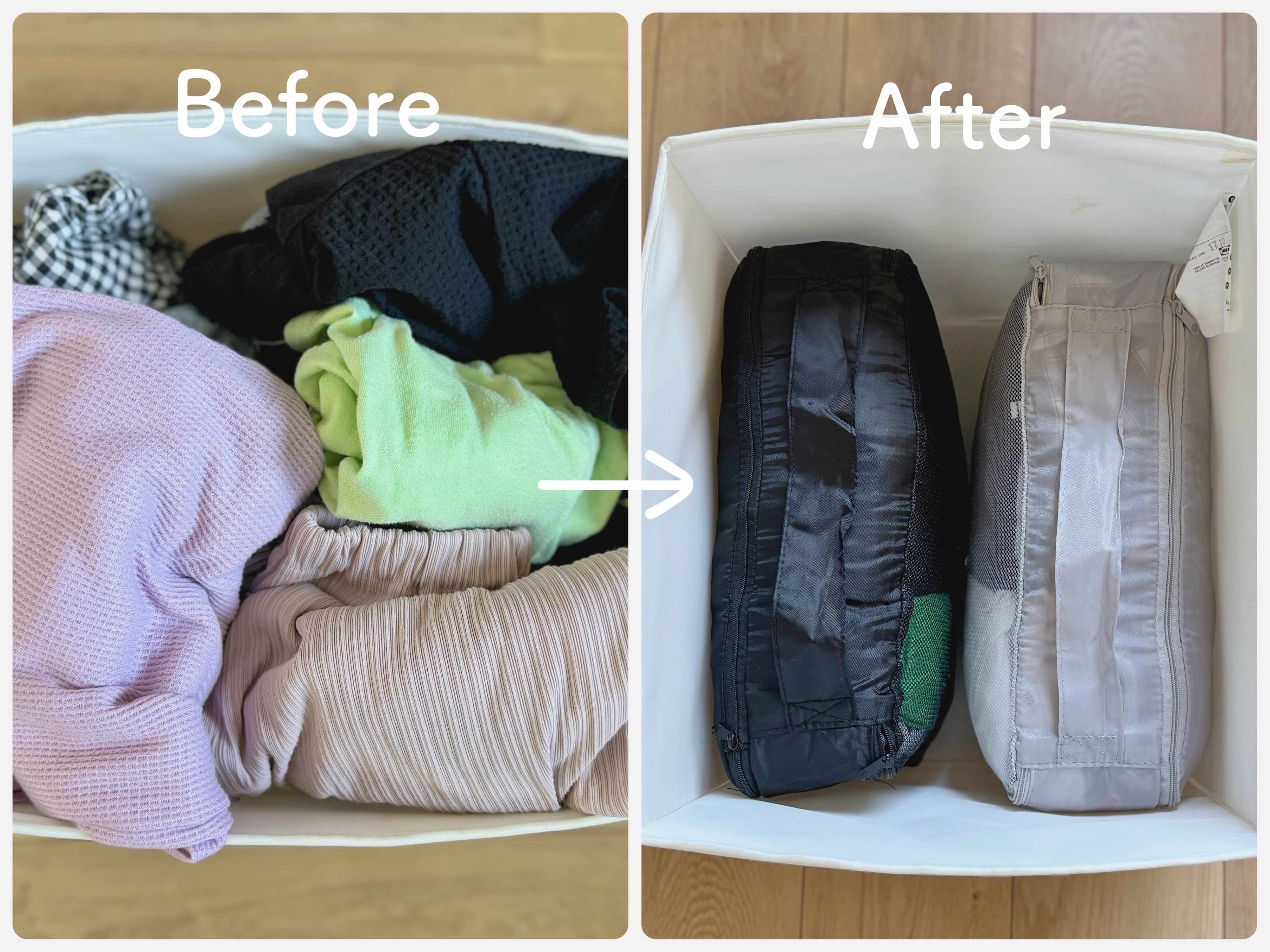 シーズンオフの衣類収納に便利!