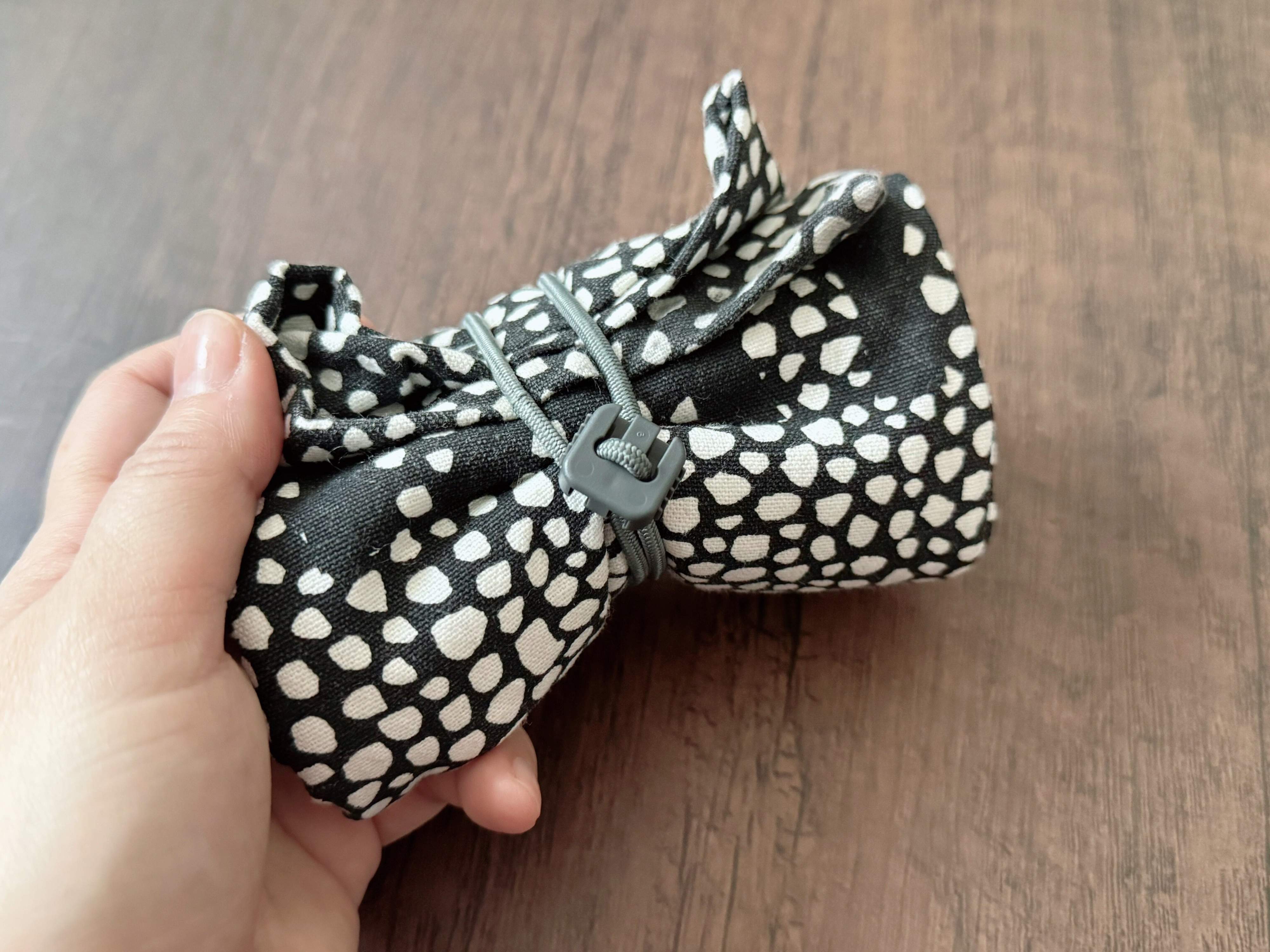 3.太めのゴムでしっかり留められるから