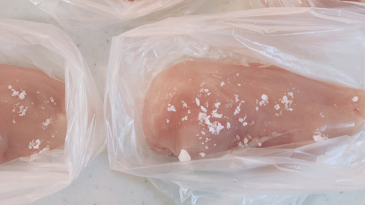 サラダチキンをつくる過程