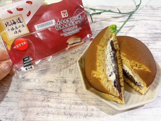 【セブンイレブン】間違いない組み合わせ！粒あん、ホイップがたっぷり。ふわもち生どら焼が最高