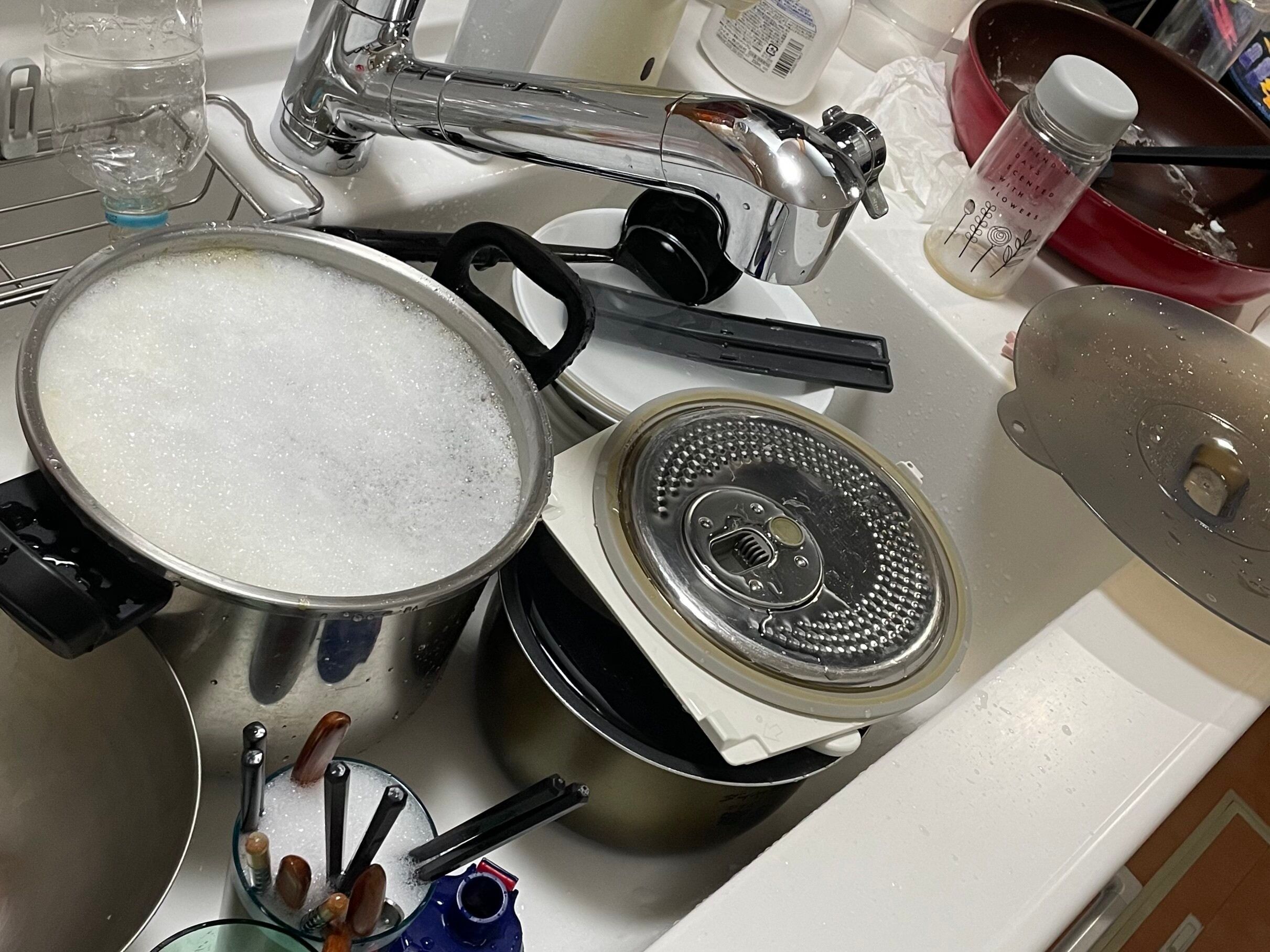 シンクの洗い物