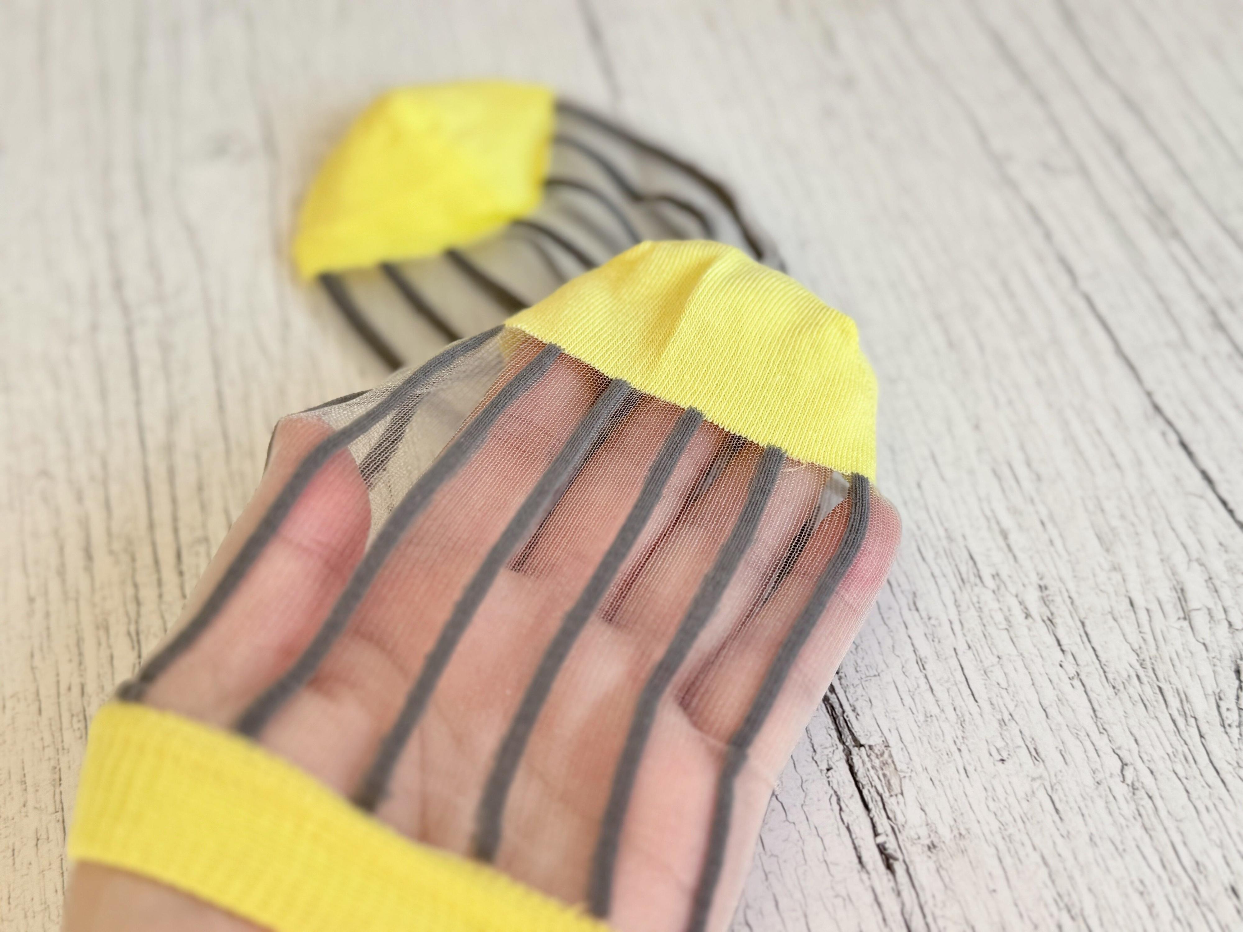 バイカラーストライプシアーソックス