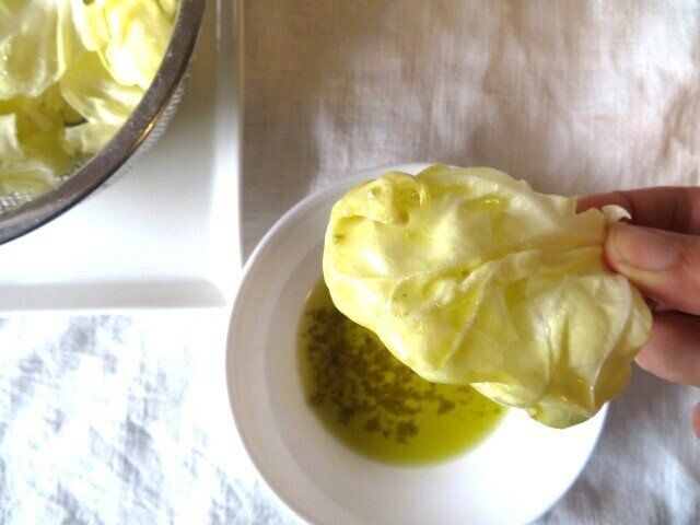 キャベツのゆずごしょうオイルディップ