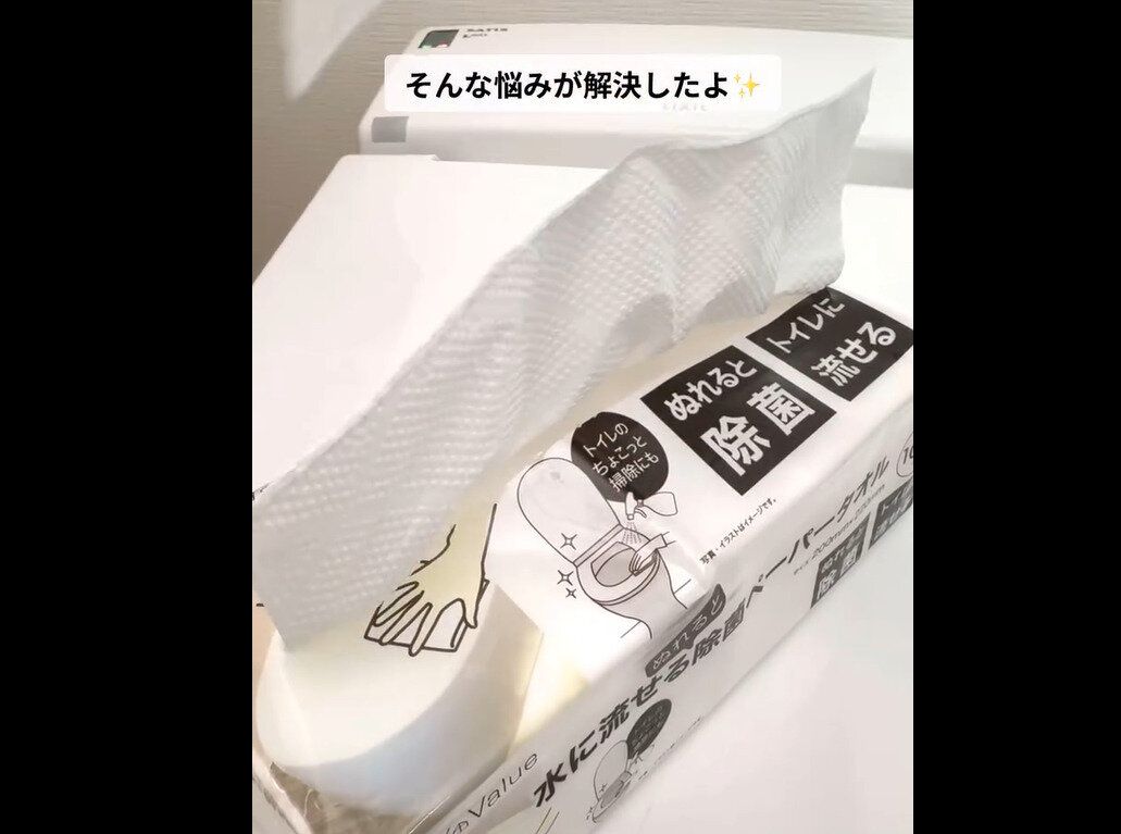 【ニトリ】カピカピ卒業！水に流せる除菌ペーパータオル