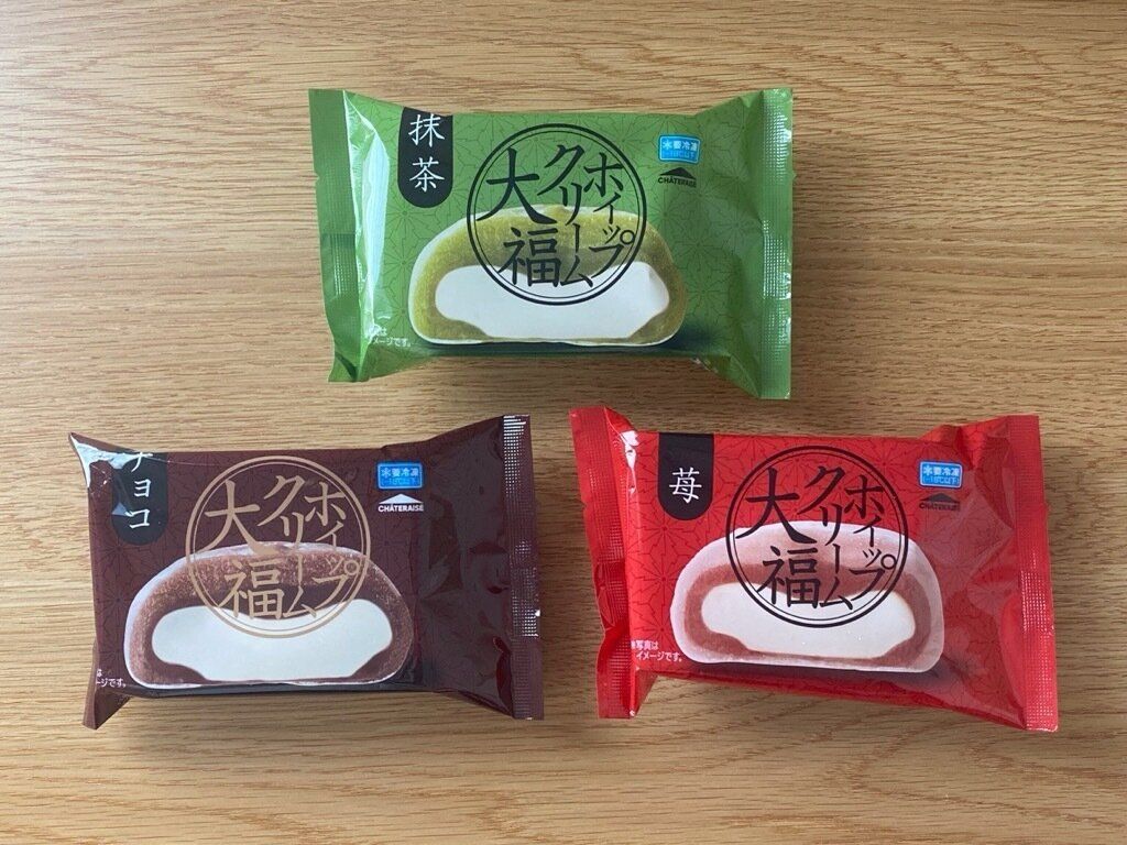 ホイップクリーム大福チョコ　ホイップクリーム大福抹茶　ホイップクリーム大福苺