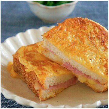 マヨで簡単♪ハム＆チーズのフレンチトースト風サンド