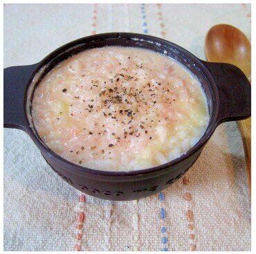 3分で完成！めちゃ旨！☆レンジでたらこリゾット☆