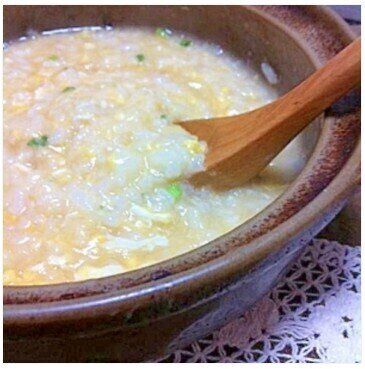 簡単☆たまご雑炊（おかゆ）