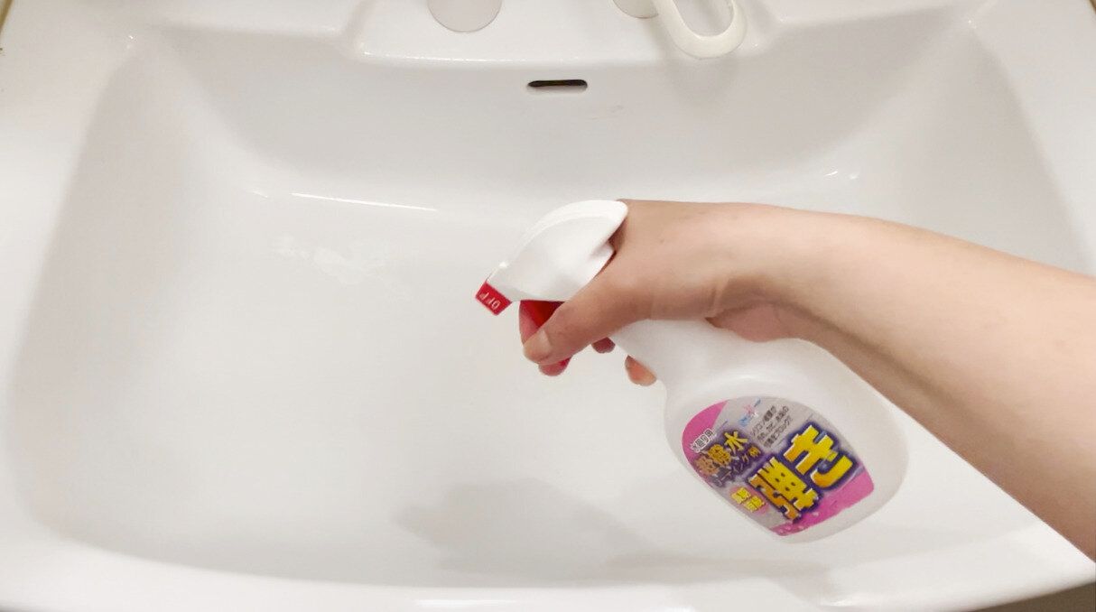 洗面ボウルに塗布する