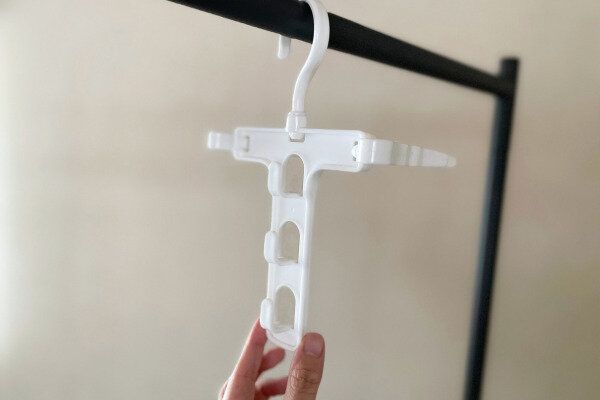 ハンガーを広げた様子