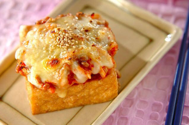 厚揚げのキムチーズ焼き