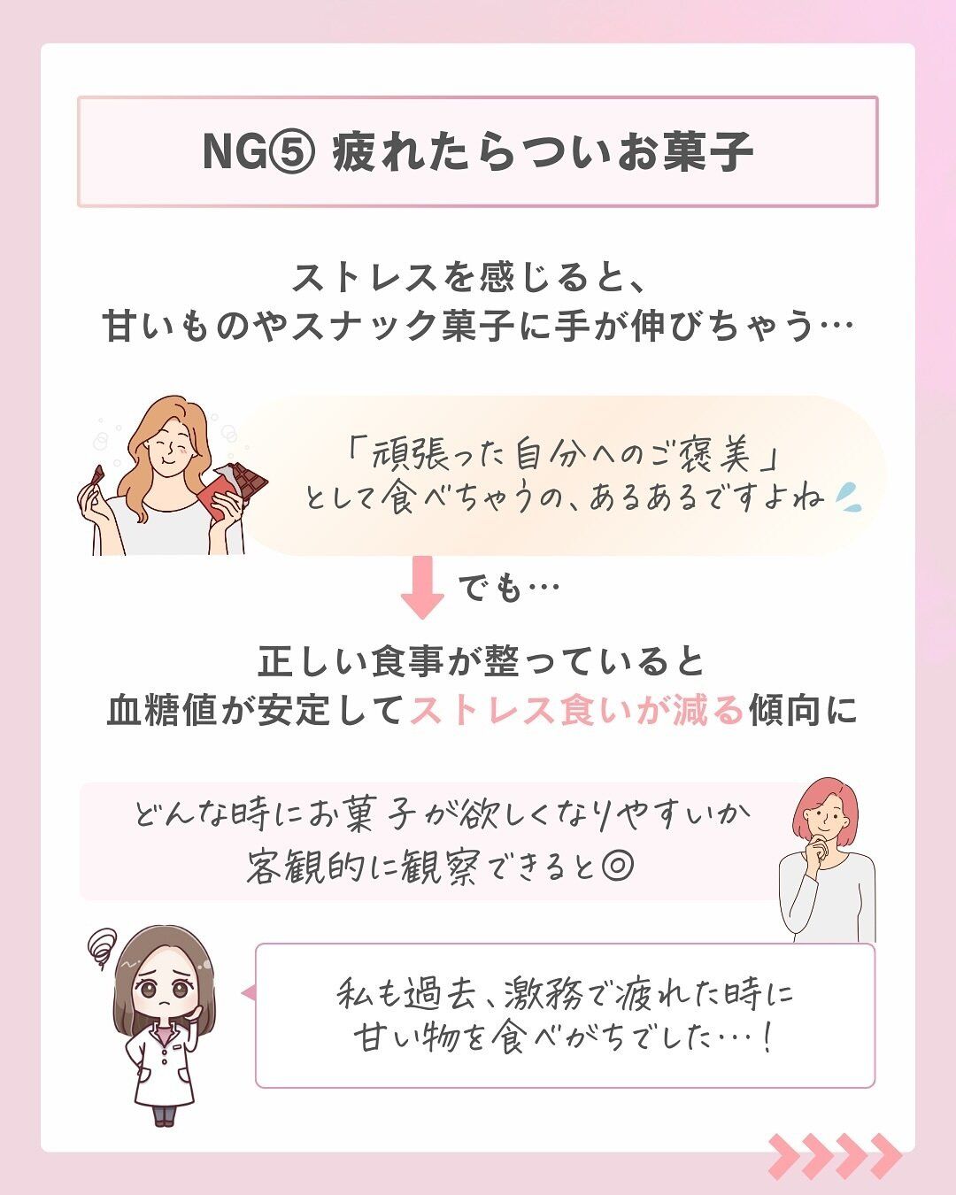 疲れたらついお菓子