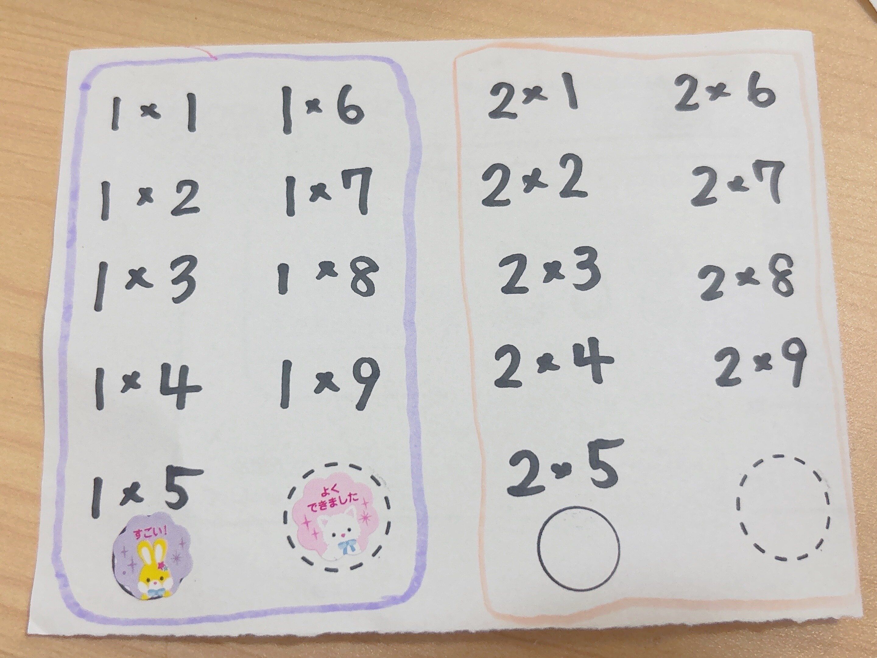 セリアまるシールであそぶベーシックスタンプ