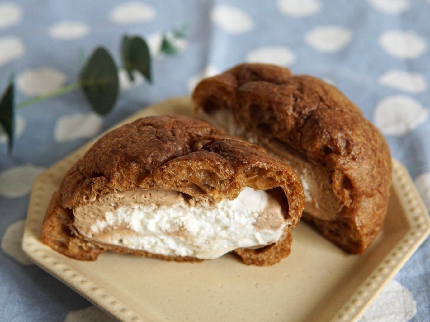 盛りすぎ！大きなチョコシュー(チョコクリーム＆ホイップ)