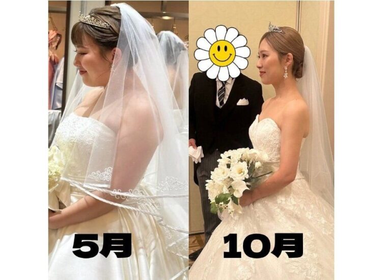 花嫁が半年で16kg痩せ！【整形級のダイエット】「同じかたですよね？」「すばらしい！」痩せ習慣6選
