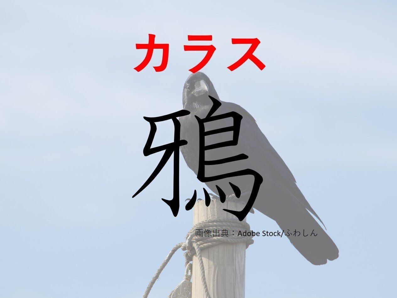 【難読漢字クイズ】かしこいけれどちょっと迷惑!?「鴉」はなんて読む？
