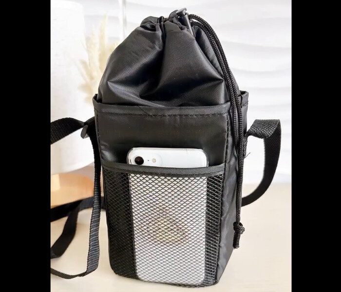 【ダイソー】お出かけに便利!モバイルショルダーメッシュバッグ