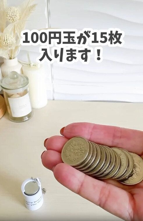 【セリア】100円玉専用で15枚も入れられる