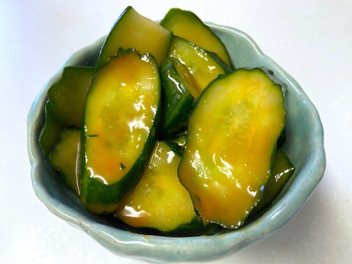 きゅうりに和えて