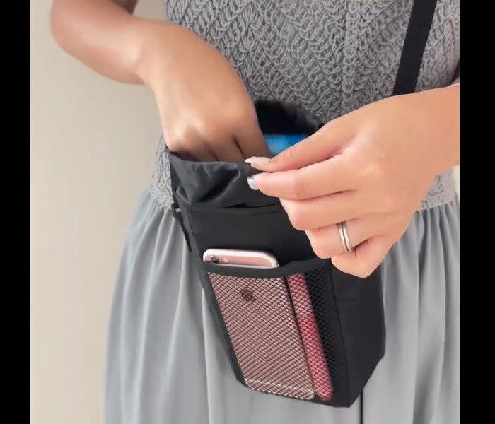 【ダイソー】絶対手放せない!モバイルショルダーメッシュバッグ