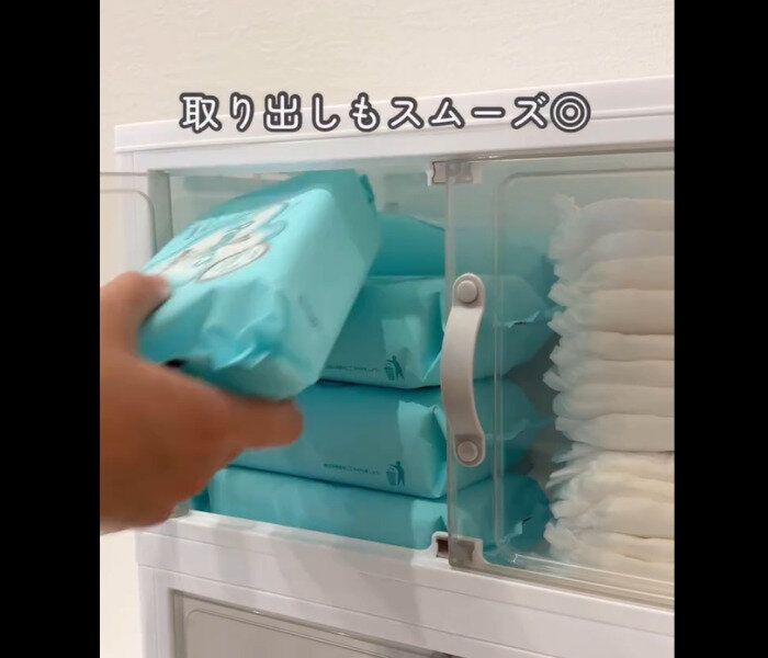 【ダイソー】即完売して再販!ジョイントできる扉付折りたたみ収納ケース