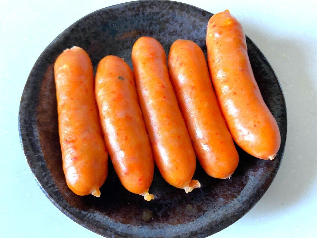 ボイルしたソーセージ