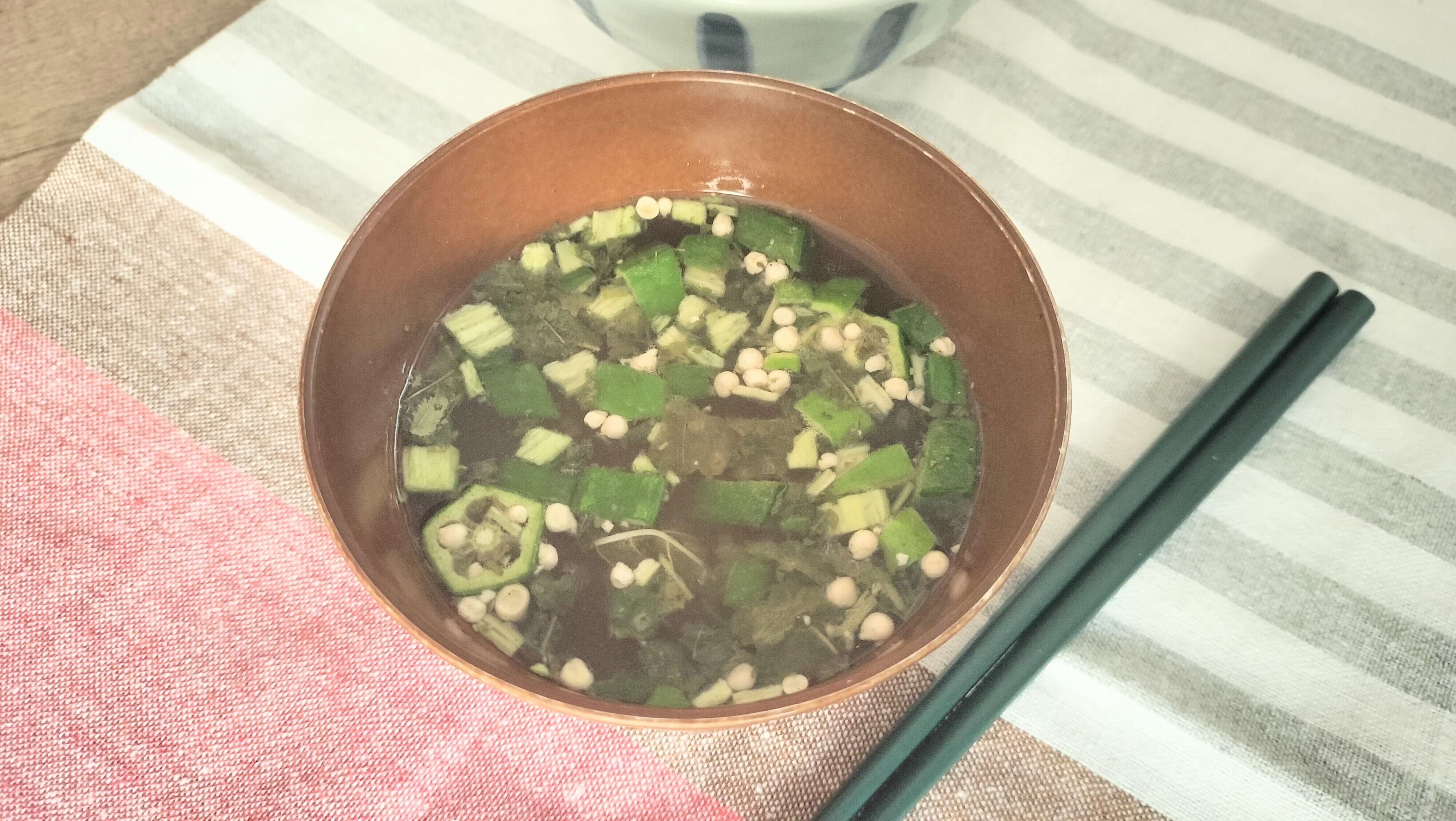 ねばねば野菜のお味噌汁