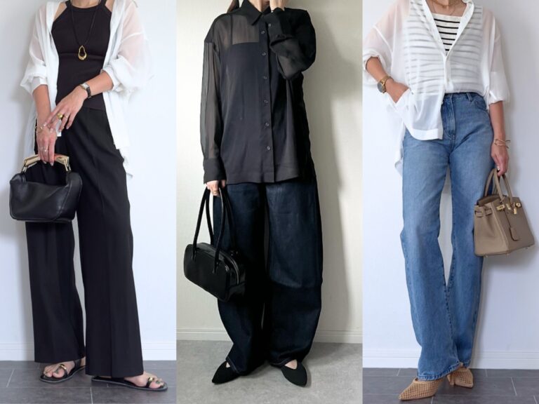 【ユニクロ】夏から秋へシフト！「シアーシャツ」は晩夏スタイルの救世主！