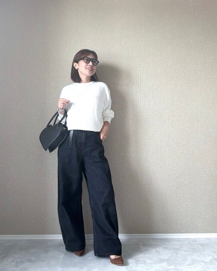 スムースコットンクルーネックセーター