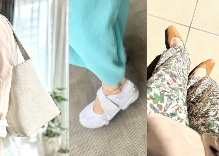 “夏バッグ・夏靴”の引き際がカギ!?40代が晩夏にダサ見えしない小物の選び方