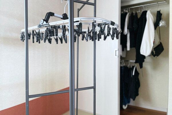 部屋干しアイテムとクローゼット