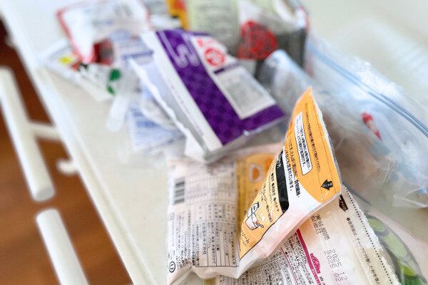 冷蔵庫から出した食材たち