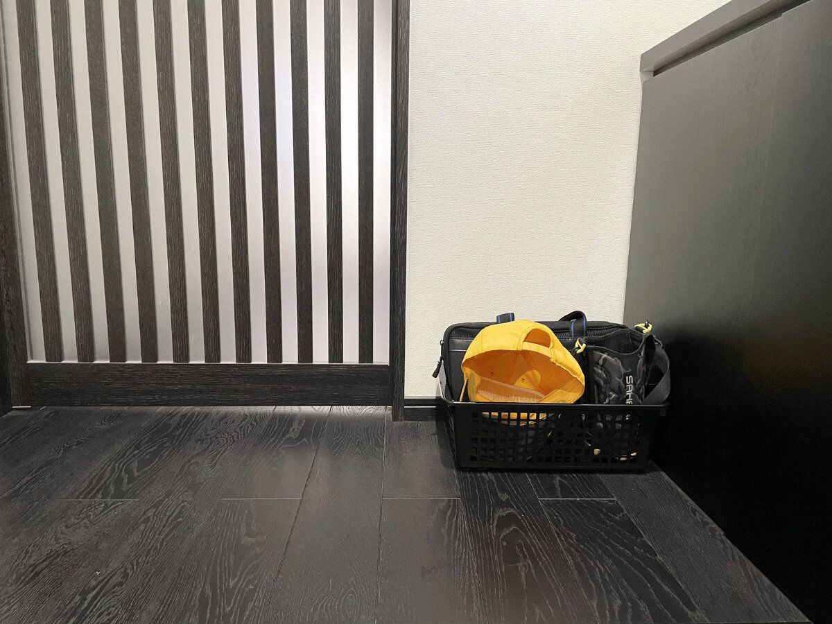 学校用品は玄関に