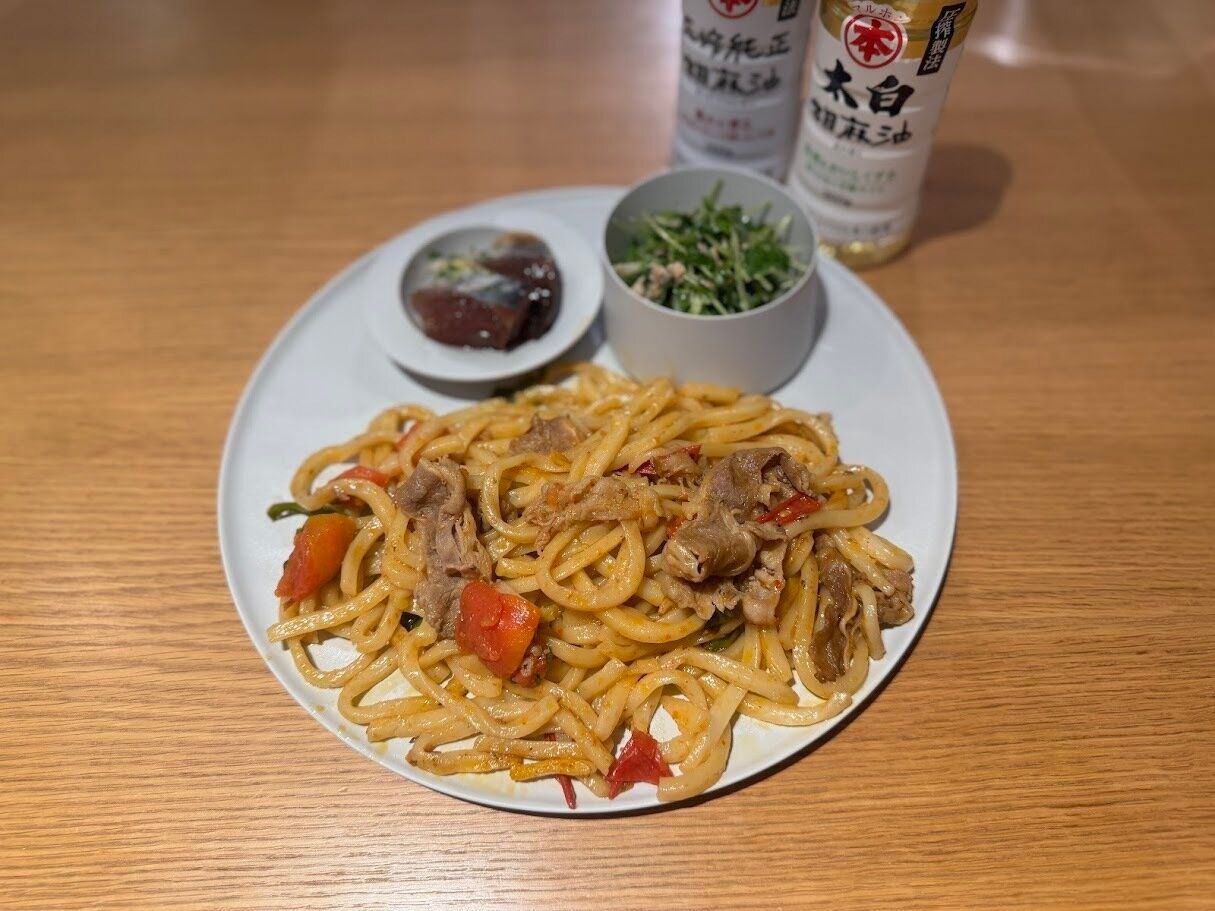 会場で試食した焼うどん