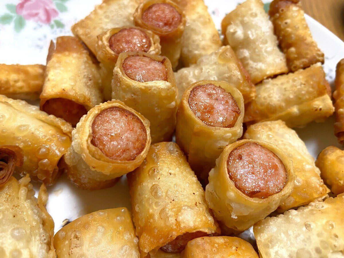 パリパリのウインナー巻き