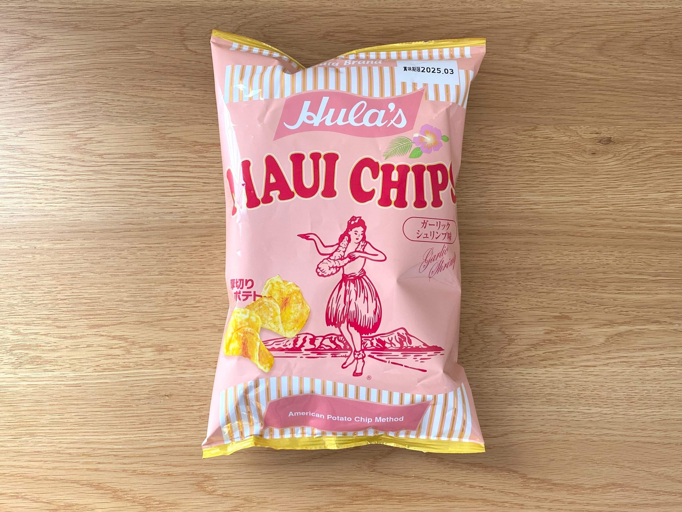 フラ印 マウイチップス ガーリックシュリンプ味