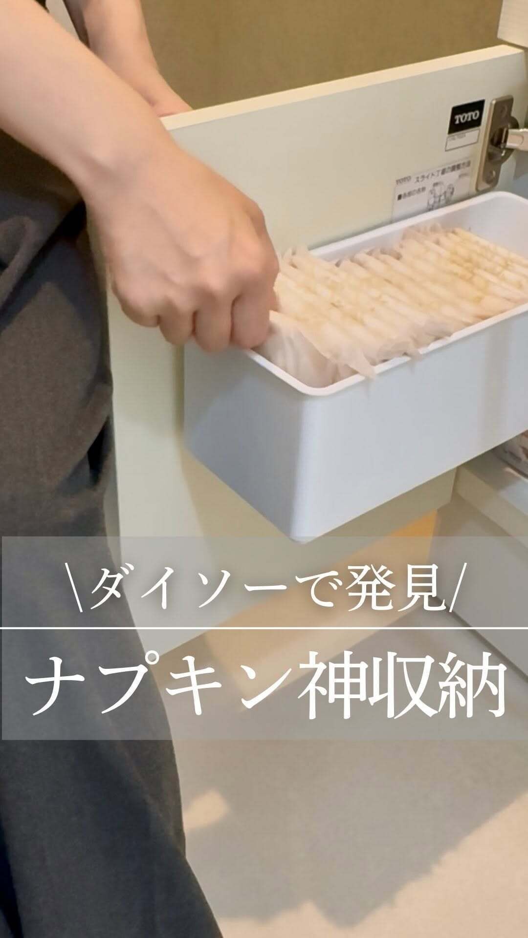 【ダイソー】ダイソーアイテムでつくるナプキン収納