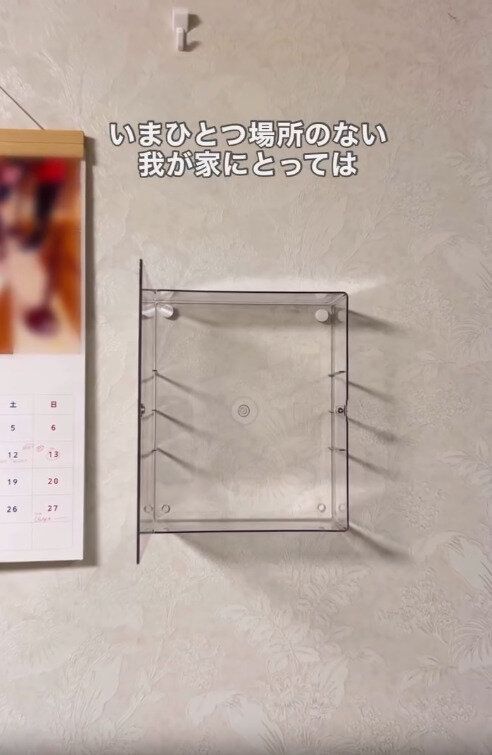 【ダイソー】ピンフックで壁にかけられる