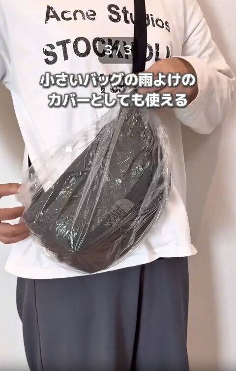 【ダイソー】いざという時の雨よけがわりにも大変身