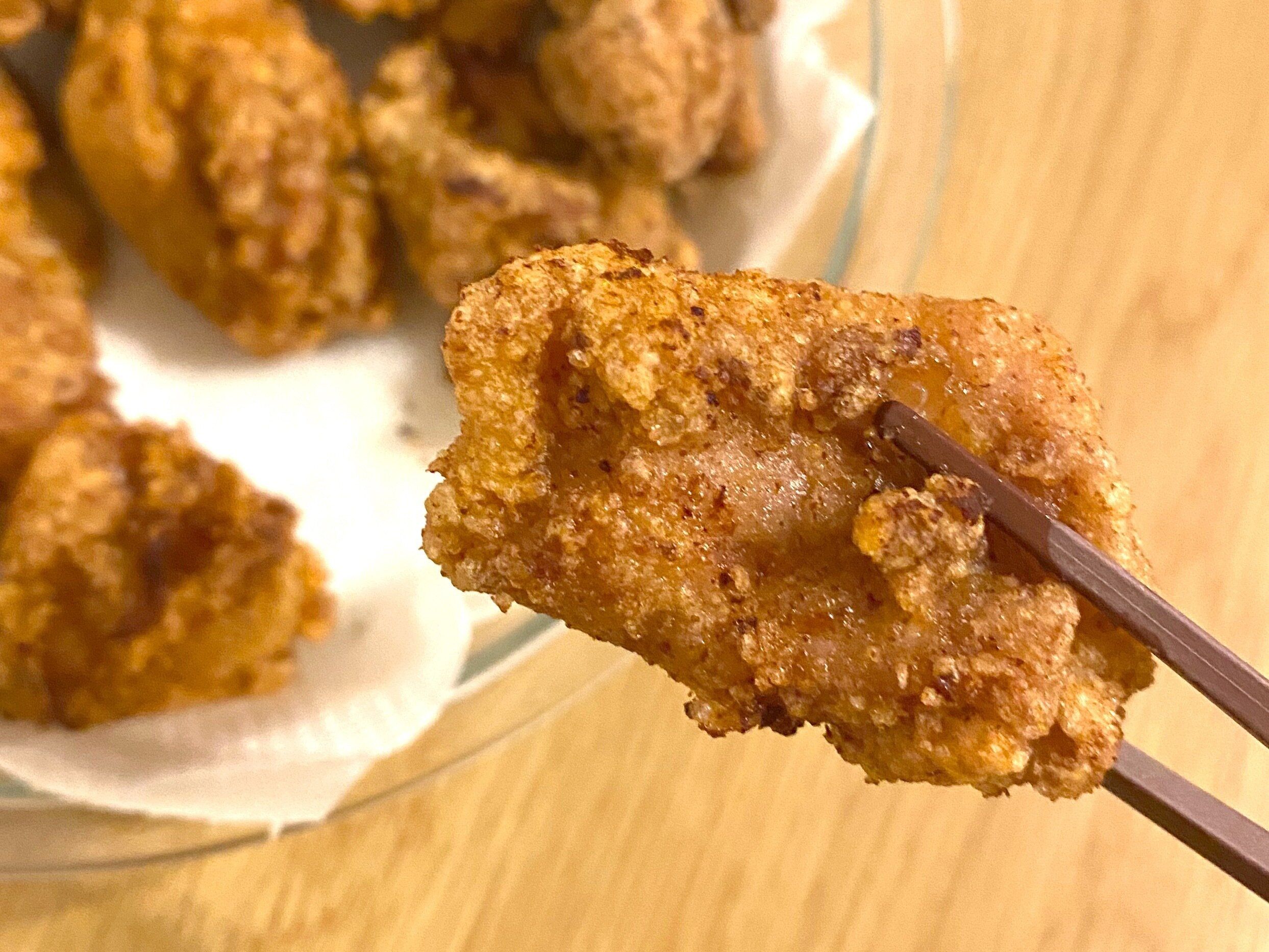 男が使うにんにく醤油で作った唐揚げ