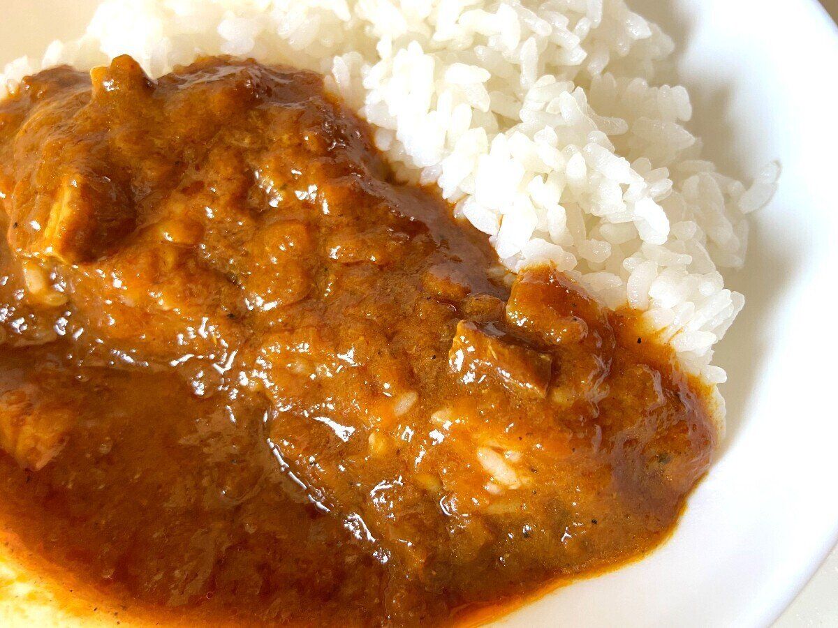 ご飯にかけたところ